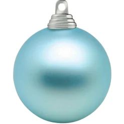 Bolas De Navidad De Plástico Azul Claro Mate, Ignífugo, 6 Cm Ø - 24 Piezas