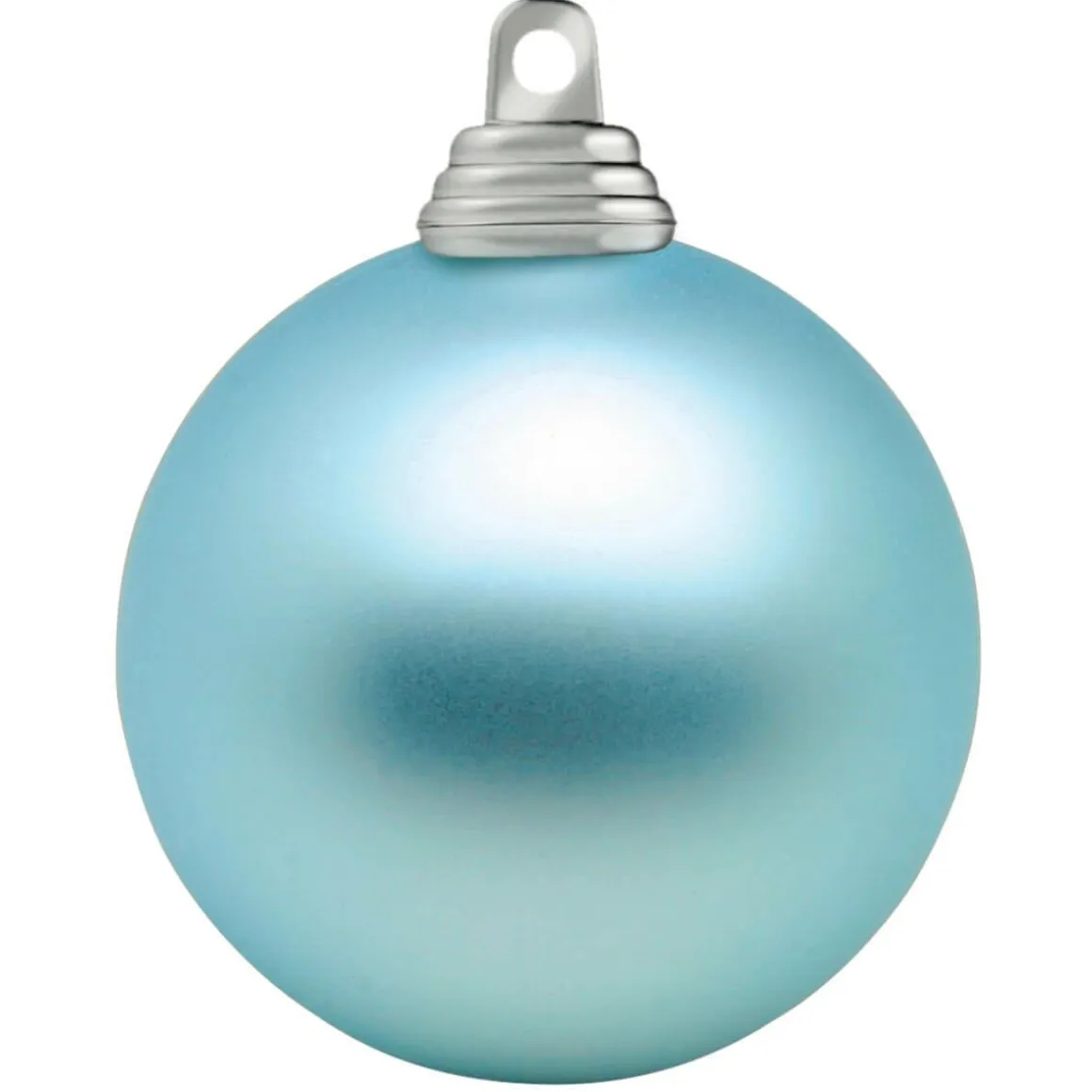 Bolas De Navidad De Plástico Azul Claro Mate, Ignífugo, 6 Cm Ø - 24 Piezas