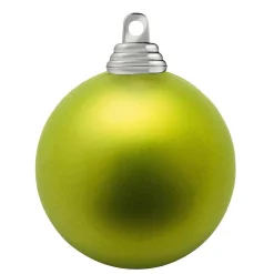 Bolas De Navidad De Plástico Verde Lima Mate, Ignífugo, 6 Cm Ø - 24 Piezas