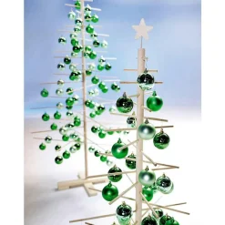 Bolas De Navidad De Plástico Verde Salvia Mate, 6 Cm Ø - 24 Piezas
