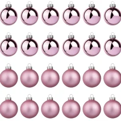 Bolas De Navidad De Polvo En Vidrio 6 Cm Ø - 24 Piezas