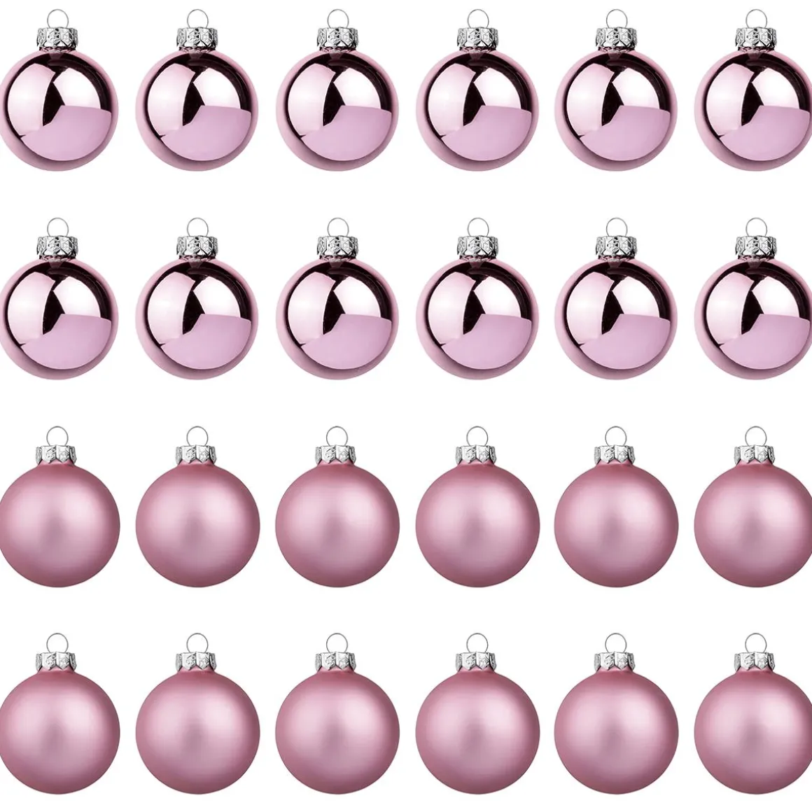 Bolas De Navidad De Polvo En Vidrio 6 Cm Ø - 24 Piezas