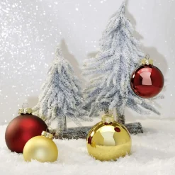 Bolas De Navidad De Polvo En Vidrio 6 Cm Ø - 24 Piezas