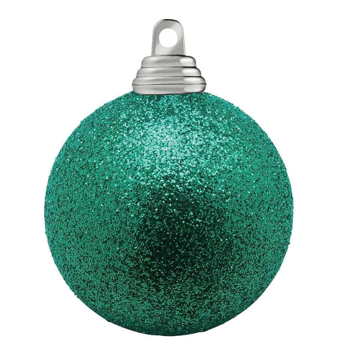 Bolas De Navidad De Purpurina En Plástico Verde Agua, 6 Cm Ø - 6 Piezas
