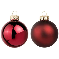 Bolas De Navidad De Vidrio Rojo Oscuro 6 Cm Ø - 24 Piezas
