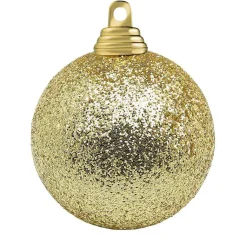 Bolas De Navidad Doradas De Plástico, 6 Cm Ø - 6 Piezas
