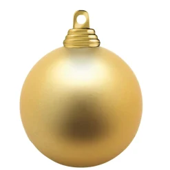 Bolas De Navidad Doradas Y Mates De Plástico Ignífugo, 6 Cm Ø - 24 Piezas