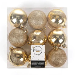 Bolas De Navidad Irrompibles De Plástico, 6 Cm Ø - 9 Piezas