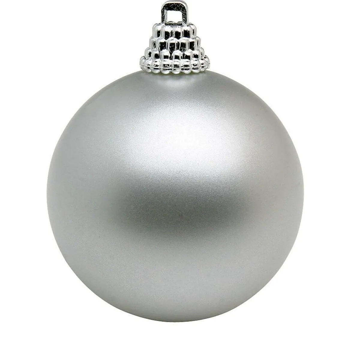 Bolas De Navidad Plata Mate, 6 Cm - 24 Piezas