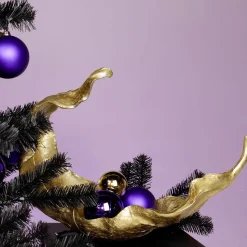 Bolas De Navidad Púrpura, Mate, De Plástico Ignífugo, 6 Cm Ø - 24 Piezas