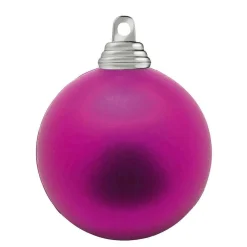 Bolas De Navidad Rosa, Mate, De Plástico Ignífugo, 6 Cm Ø - 24 Piezas