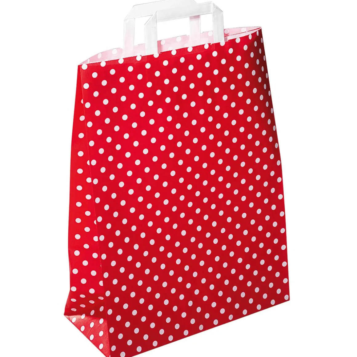 Bolsa De Papel Roja "Dots" 40 X 32 Cm 50 Unidades