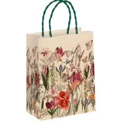 Bolsa De Regalo "Jardín De Flores" 18 X 24 X 8 Cm 10pcs.