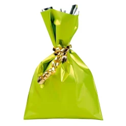 Bolsa De Regalo, Mate, Color Verde Claro, 15 X 25 Cm