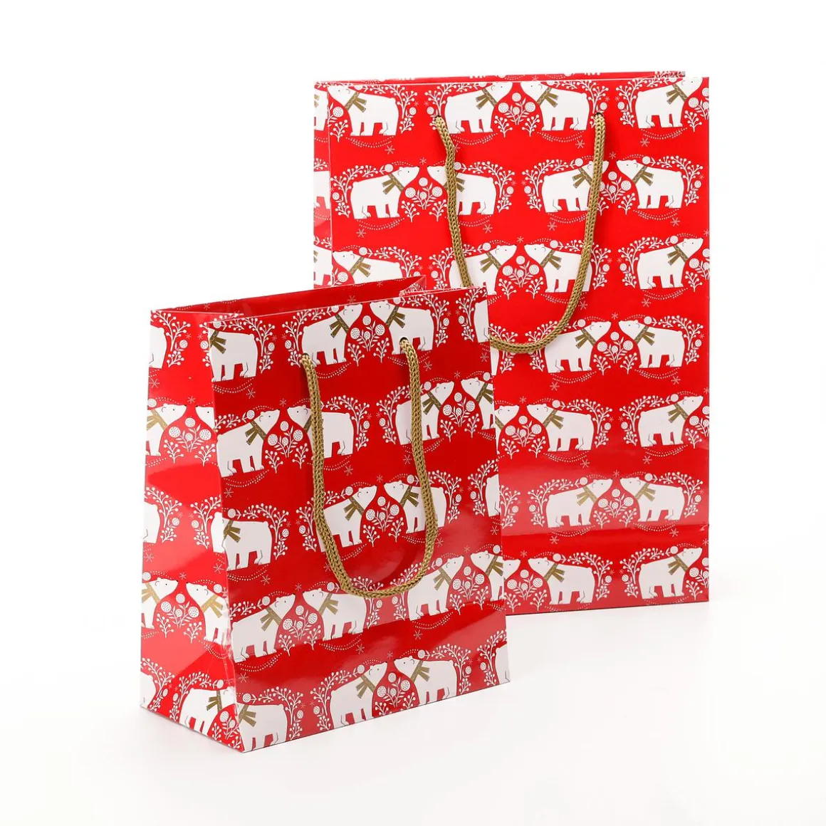 Bolsa De Regalo Oso Polar Pack De 12 23 X 19 X 10 Cm, 150 Gr/m