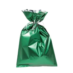 Bolsa De Regalo, Tono Mate, Color Verde Oscuro, 15 X 25 Cm