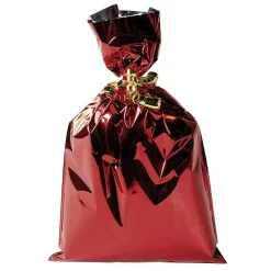 Bolsa De Regalos, Brillante, Color Rojo, 20 X 35 Cm