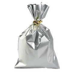 Bolsa De Regalos, Mate, Color Plata, 20 X 35 Cm