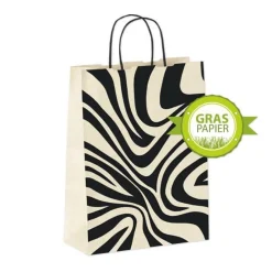 Bolsas De Regalo Ecológicas Con Patrón De Cebra 50 Piezas 12 X 26 X 34 Cm