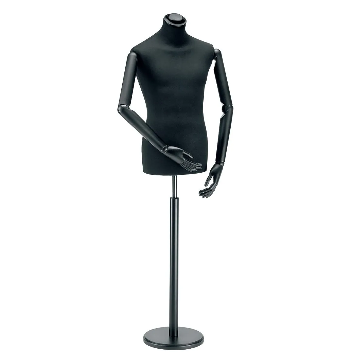 Busto Masculino Para Sastre, Busto De 76 Cm, Negro/negro