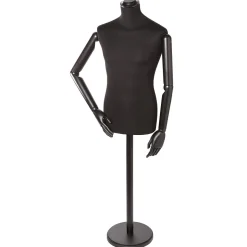 Busto Masculino Para Sastre, Busto De 76 Cm, Negro/negro