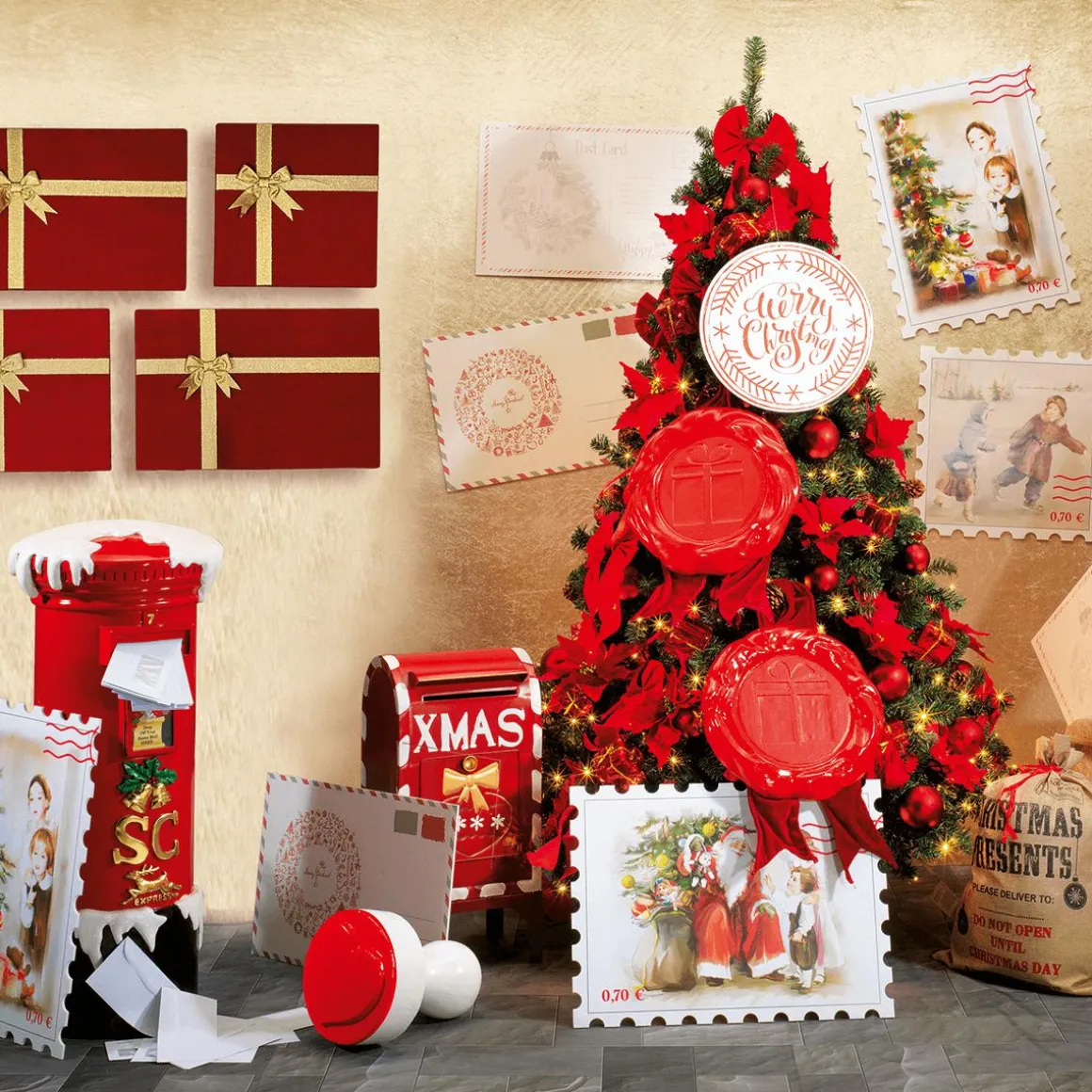 Buzón Decorativo Papá Noel, Altura 100 Cm