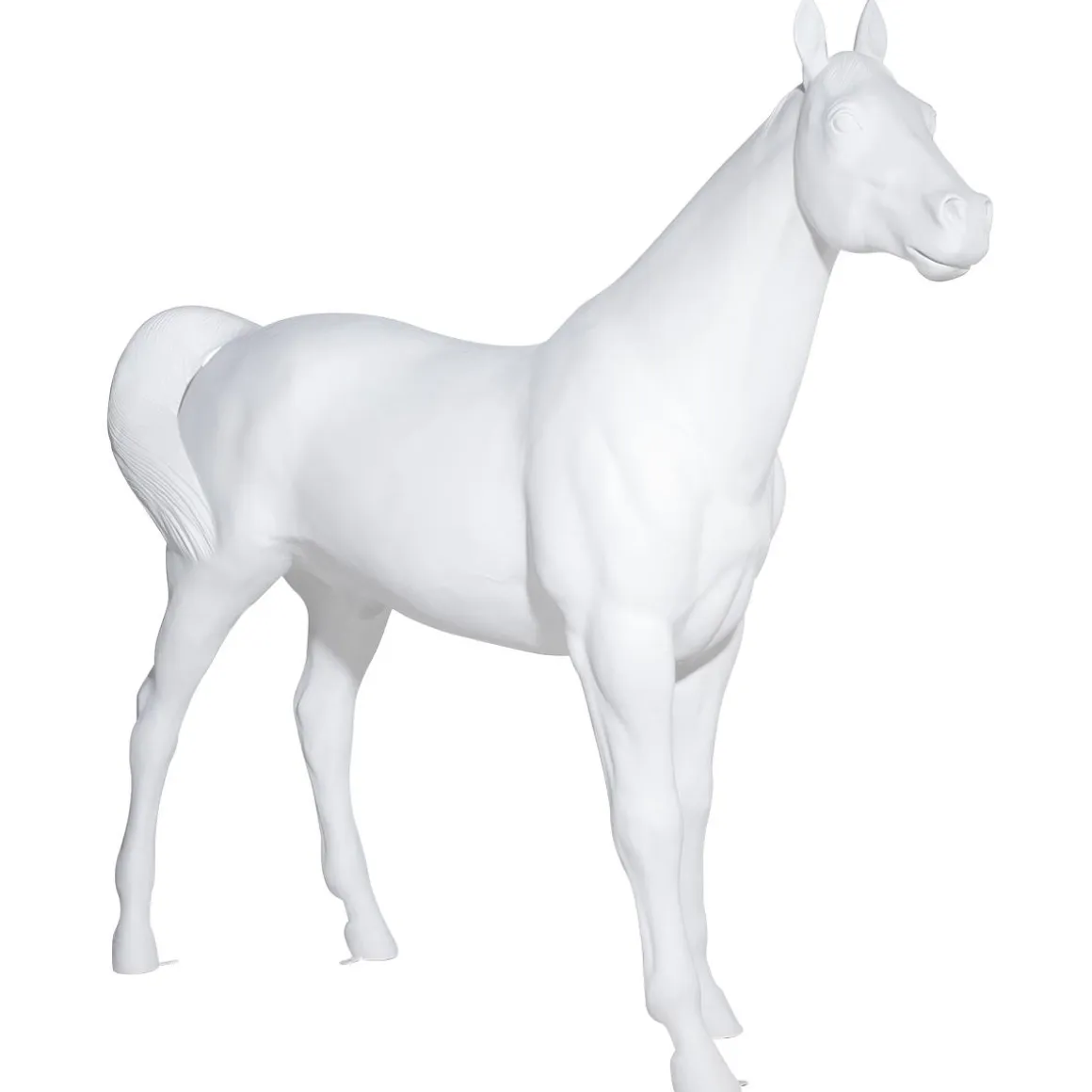 Caballo Deco 195 Cm De Altura, Blanco