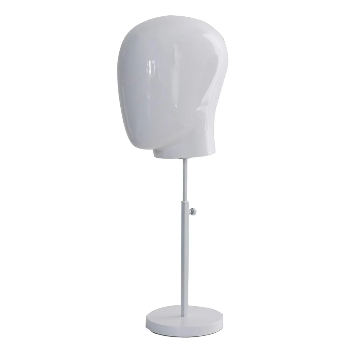 Cabeza De Maniquí De Hombre Blanca Con Soporte 29 X 29 X 40 Cm