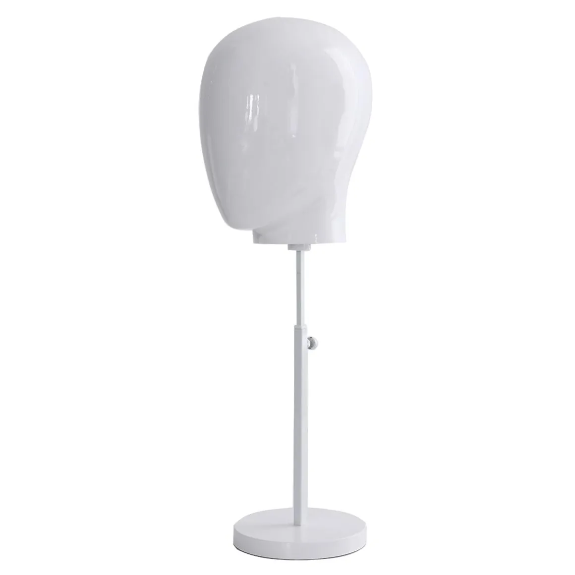 Cabeza De Maniquí De Señora Blanca Con Soporte 26 X 26 X 40 Cm