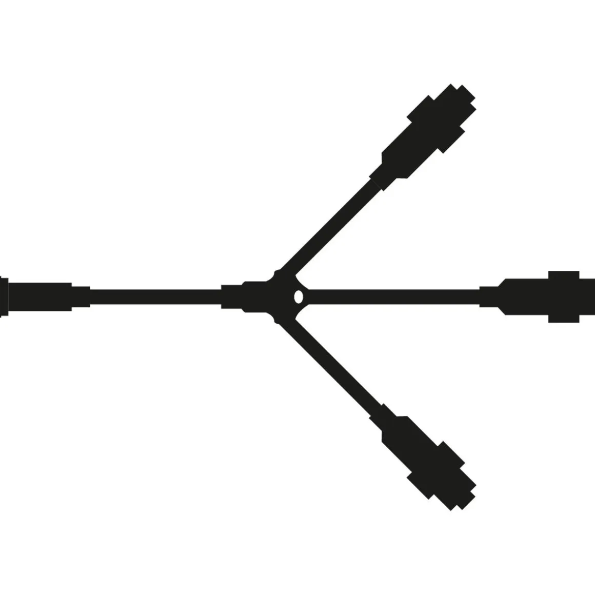 Cable De Distribución 3-veces Para LED Profi System, Negro