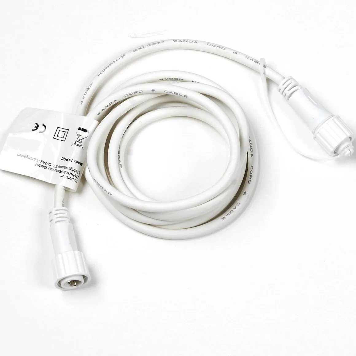Cable De Extensión De La Cadena De Luces Cable De Conexión De 500 Cm Blanco