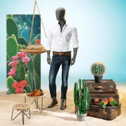 Cactus Columnar Artificial En Maceta, 70 Cm