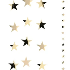 Cadena De Estrellas De Plástico Oro Ø 7 Cm, 200 Cm, 3 Piezas
