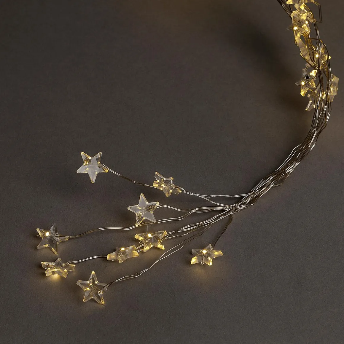 Cadena De Luces De Estrella De Micro LED Con Luz Cálida Que Funciona Con Pilas 80 Cm