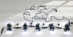 Cadena De Luces LED De Acoplamiento Para Interiores, 24 M Sin Cable De Alimentación, Verde, Blanco Frío