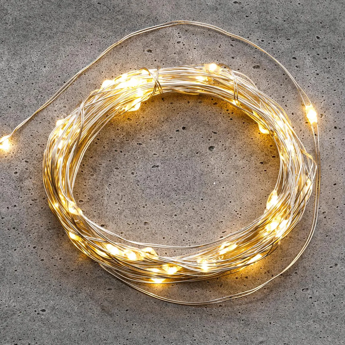 Cadena De Luces LED Para Exterior, 10 M, Plata