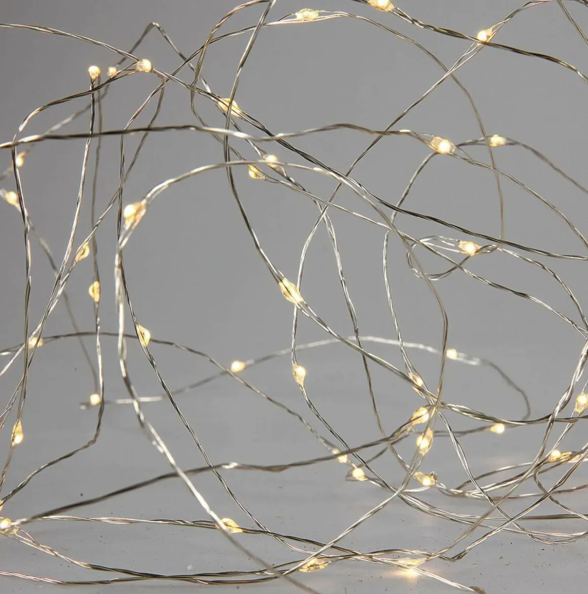 Cadena De Luces LED Para Exterior, 10 M, Plata