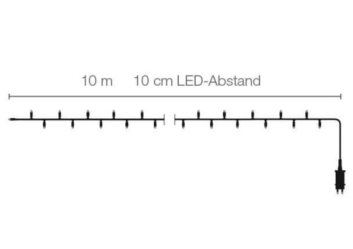 Cadena De Luces LED Para Exteriores, 100 LED, 10 M