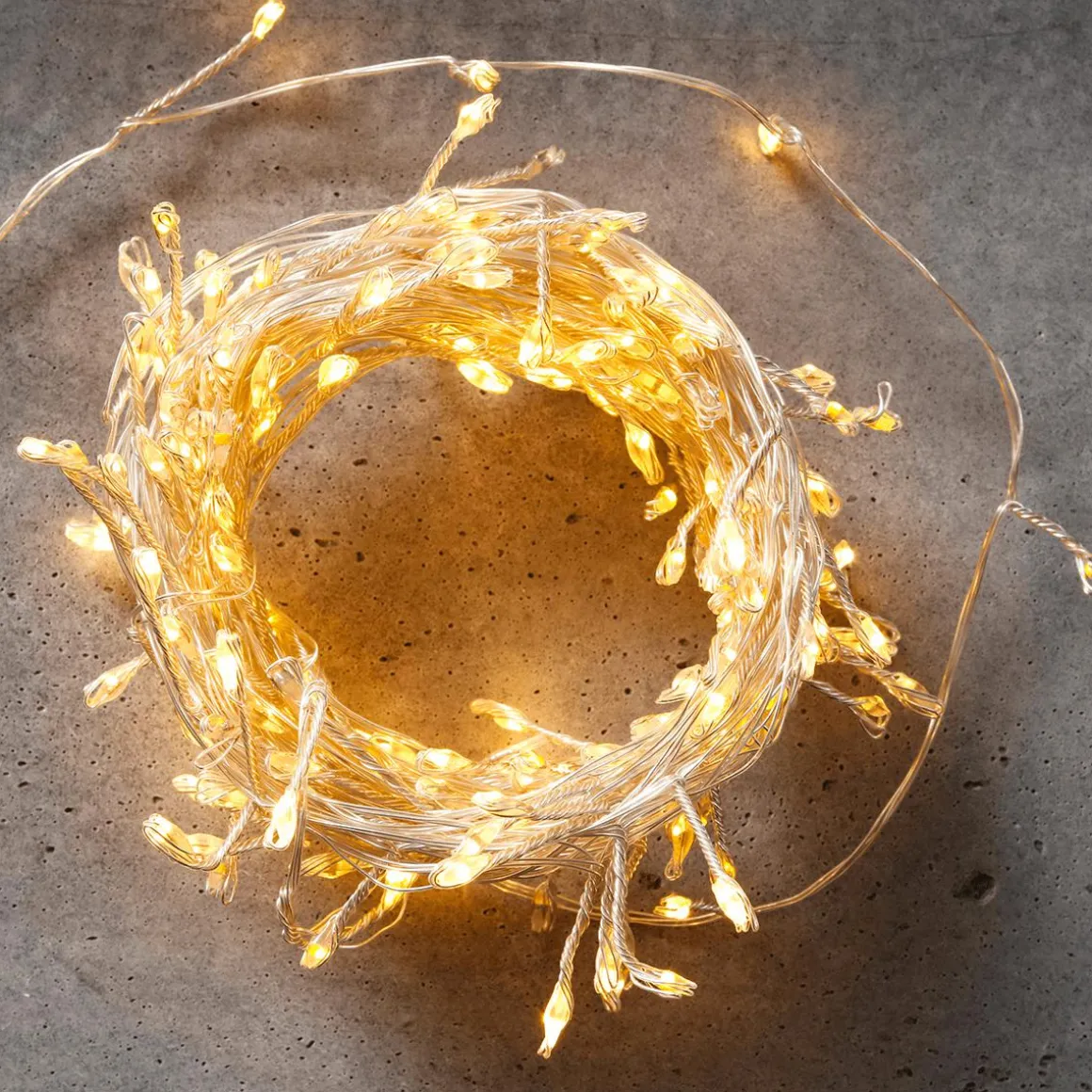 Cadena De Luces LED Twinkle Para Exterior, 10 M, Plata