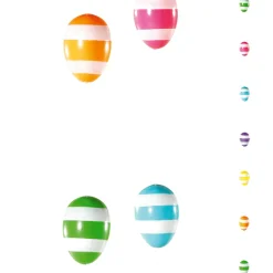 Cadena Decorativa Con Huevos De Pascua A Rayas 160 Cm