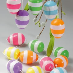 Cadena Decorativa Con Huevos De Pascua A Rayas 160 Cm