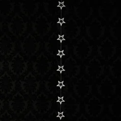 Cadena Decorativa De Estrellas Ø 13 Cm, 200 Cm, Plata
