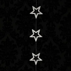 Cadena Decorativa De Estrellas Ø 14 Cm, 200 Cm, Plata