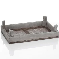 Caja De Madera Con Rejilla, 28 X 18 Cm