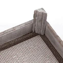 Caja De Madera Con Rejilla, 28 X 18 Cm