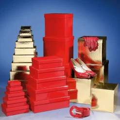 Cajas De Cartón De Regalo, Color Rojo, 10 Pz.