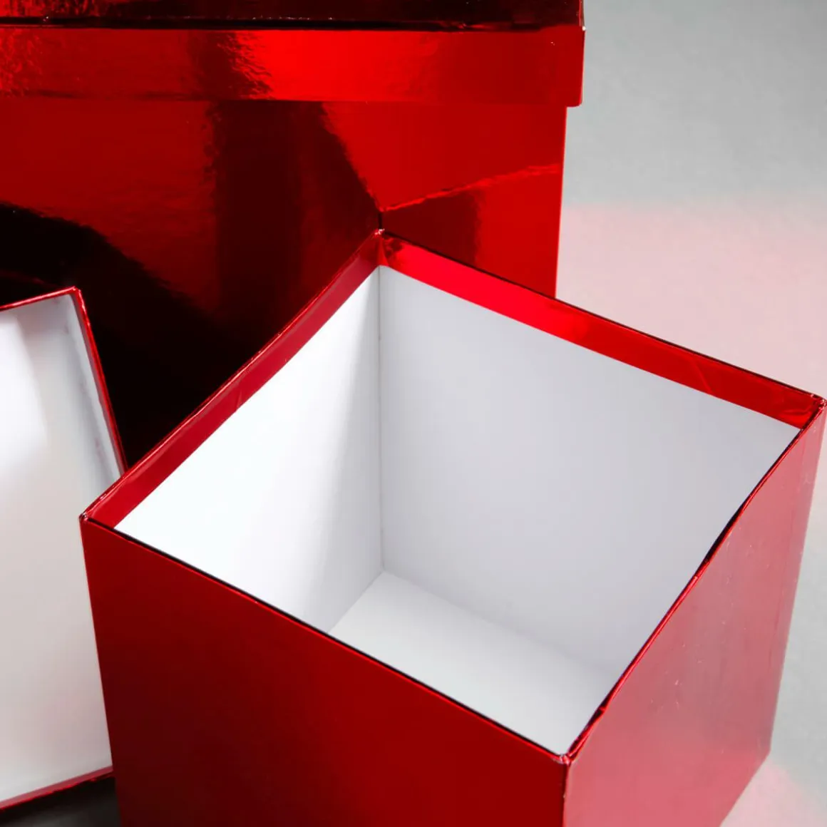 Cajas De Cartón De Regalo, Color Rojo, 4 Pz.