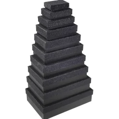 Cajas De Cartón De Regalo Negra, 10 Piezas