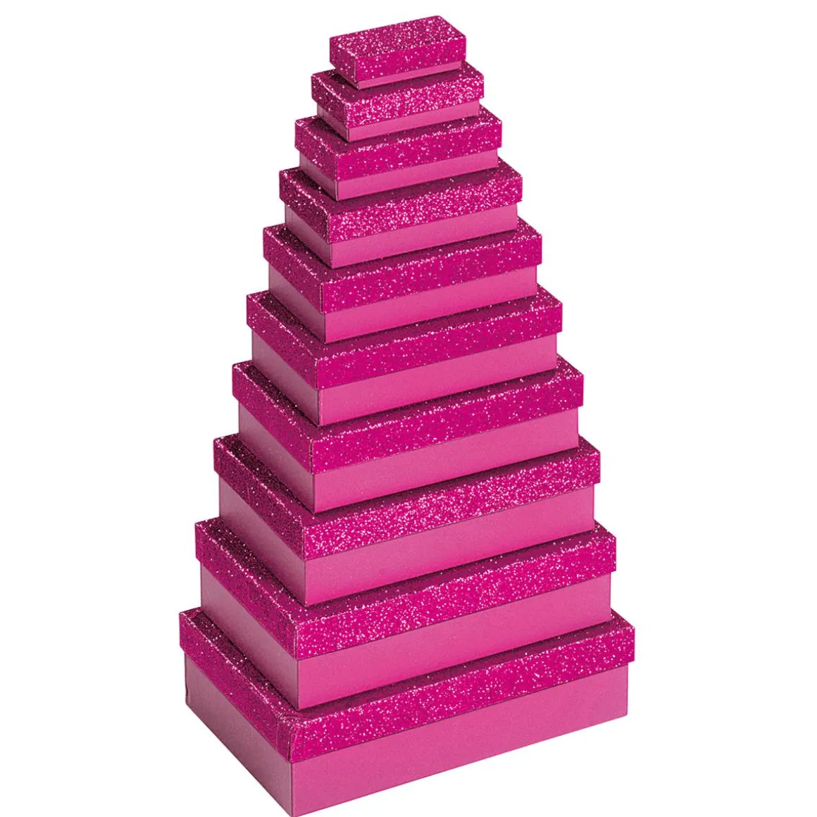 Cajas De Cartón De Regalo Fucsia, 10 Piezas