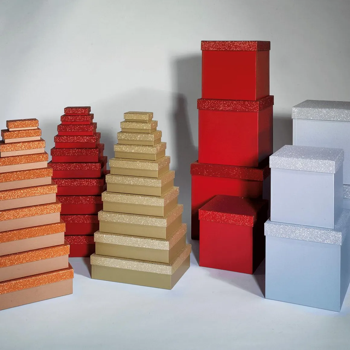 Cajas De Cartón De Regalo Color Dorado, 10 Pz.